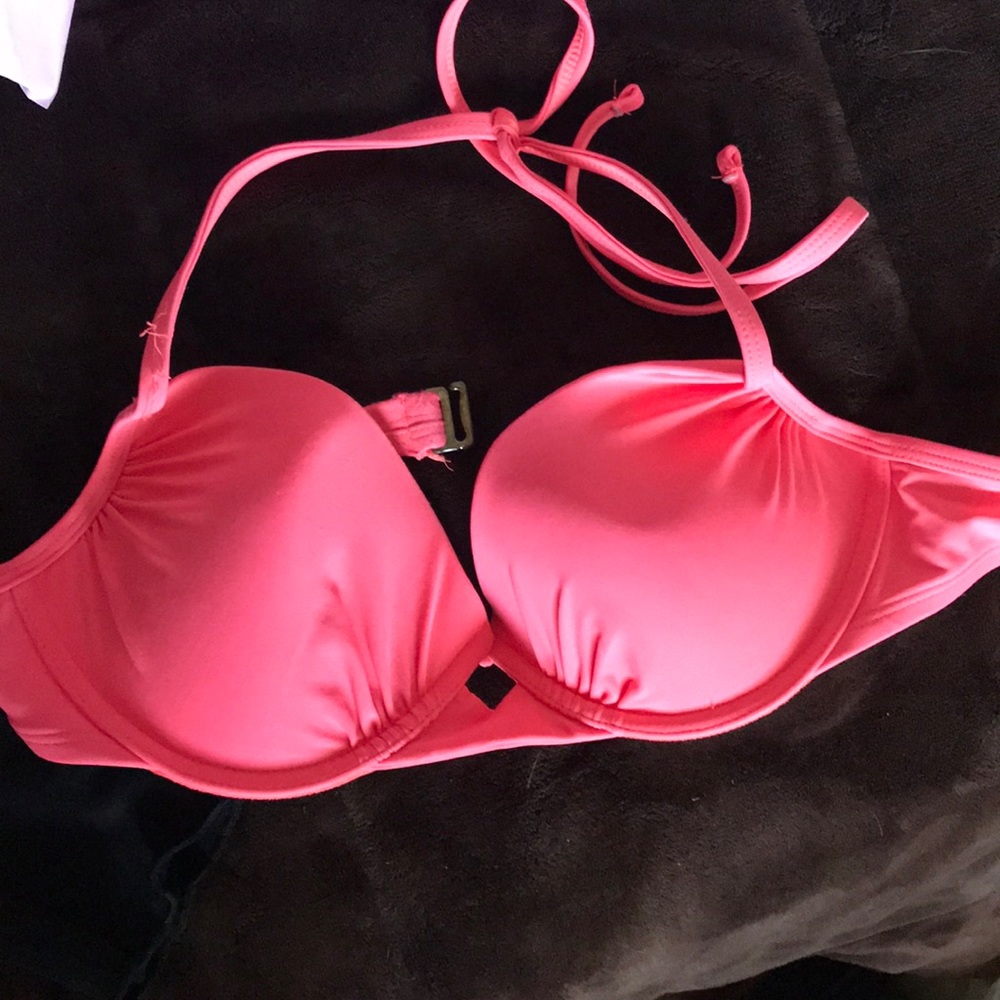 pink bikini top